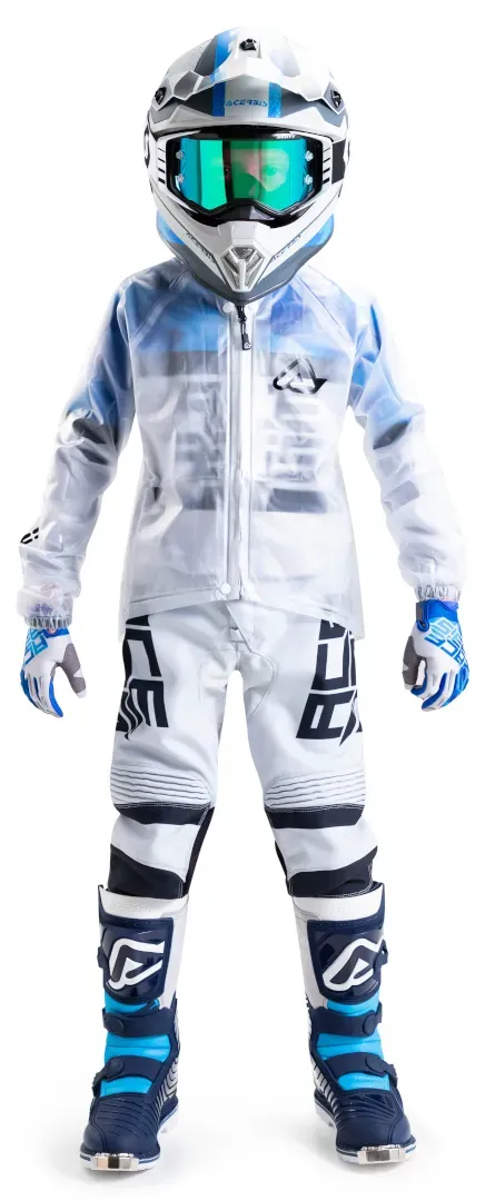 Acerbis Transparent 3.0 Kinderen regenjas, wit, L XL