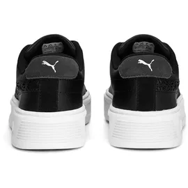 Puma Smash Platform V3 Laser Cut Plateau Sneaker Damen 02 black/strong gray/silver 38