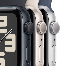 Apple Watch SE GPS 40 mm Aluminiumgehäuse silber, Sport Loop winterblau
