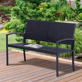 Outsunny Gartenbank 122 x 60 x 87 cm Schwarz