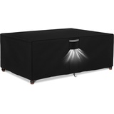 Dokon Abdeckung für Gartenmöbel Wasserdicht Winterfest 420D Oxford Gewebe Winddicht Anti-UV Abdeckplane Loungemöbel Möbelsets Sitzgruppe Gartentisch Schutzhülle Rechteckig - 300x250x100cm