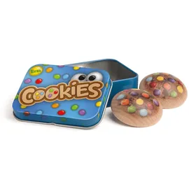 Erzi 13235 Cookies in der Dose, Kaufladenartikel für Kinder, Rollenspiele