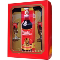 Schierker Feuerstein Geschenkpackung 0,7 l Kräuterlikör + 2 Gläser, Halbbitter