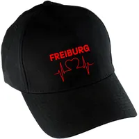 Multifanshop Baseballcap - Freiburg - Herzschlag - Druck rot