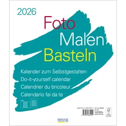 Foto-Malen-Basteln Bastelkalender weiß groß 2026