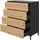 Gami Mimizan 94 x 104 x 45 cm Schwarz / Eiche