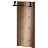 Schildmeyer MÖBELPARTNER Wandgarderobe Loft 157121 eiche Holz 8 Haken 50,0 x 110,6 cm