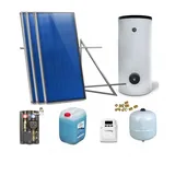 Sunex Solaranlage Solarpaket 3 Kollektoren Speicher Flachdach Flachkollektor Speicher