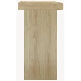 [en.casa] Wickelkommode Beldinupp mit abnehmbarer Wickelaufsatz 93 x 110 x 55 cm Eicheoptik / Grün
