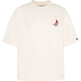 Harlem Soul HARLEM SOUL, Damen, Gr. S, beige (nature), Single Jersey, Material: 100% Baumwolle, bedruckt, regular fit normal, Rundhals, eingesetzt gerader Abschluss, Shirts Rundhalsshirt, aus Baumwolle
