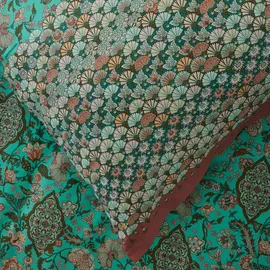 BASSETTI Tigullio Blumen Grün 135 x 200 cm + 80 x 80 cm