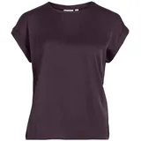 VILA T-Shirt Satin Blusen Kurzarm Basic Glänzend VIELLETTE VIELLETTE S/S SATIN TOP/SU - NOOS rot|schwarz XS (34)