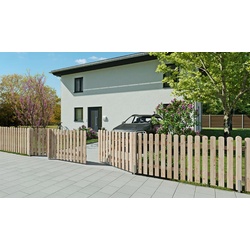 Gartentür für Vorgarten Lausanne 100 x 80 cm – Gartenzauntür aus naturbelassener Douglasie – stabile Gartentür – Tür für den Vorgarten