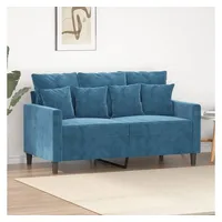VidaXL 2-Sitzer-Sofa Blau 120 cm Samt