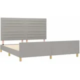 vidaXL Bettgestell 180 x 200 cm Hellgrau