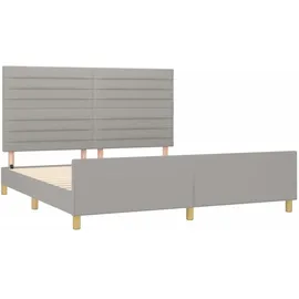 vidaXL Bettgestell 180 x 200 cm Hellgrau