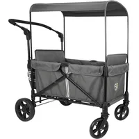 509 crew de gmbh Bollerwagen 2in1 klappbar dunkelgrau mit Dach