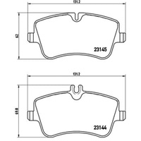 BREMBO Bremsbelagsatz, Scheibenbremse P50045X]