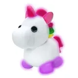 Adopt Me! AME0011-30 cm Leucht Plüsch - Einhorn, offizielles Plüsch mit exklusivem Spielcode