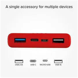 SBS TTBB10000FASTR 10.000 mAh - Red Powerbank (Akku) - 10000 mAh