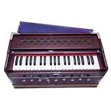 HomeAdri Harmonium 9 Stopper 2 Stimmzungen-Koppler-Funktion, 7-fach Faltenbalg, 42 Tasten, abgestimmt - 440 Hz, geeignet für Yoga, Bhajan, Kirtan, Shruti, Mantra
