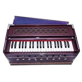 HomeAdri Harmonium 9 Stopper 2 Stimmzungen-Koppler-Funktion, 7-fach Faltenbalg, 42 Tasten, abgestimmt - 440 Hz, geeignet für Yoga, Bhajan, Kirtan, Shruti, Mantra