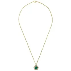 Gemshine Kette mit Anhänger Turmalin Quarz gold coloured Hellbraun Damen 