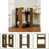 The Living Store - Bücherregal/raumteiler Honigbraun 41x35x57 Cm Massivholz Kiefer - Holzregal - Buche - Bücherregal Massiv - Regal Wohnzimmer - Sideboard