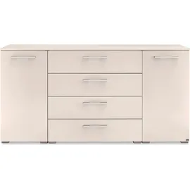 Set One by Musterring Kombikommode "Henderson", beige (champagner), B:160cm H:81cm T:42cm, Holzwerkstoff, SET ONE BY MUSTERRING, Sideboards, Kombikommode, mit 2 Türen und 4 Schubladen inkl. Selbsteinzug und Dämpfung