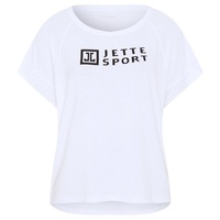 JETTE SPORT T-Shirt im kastigen Logo-Design WEISS XL