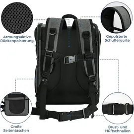 luxuskollektion Haustier Rucksack Tragetasche 2-12kg Grau