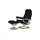 Stressless Relaxsessel Consul Leder 76 x 100 x 71 cm Schwarz mit Hocker