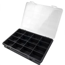 DEMA Sortimentskasten 16 Fächer schwarz / transparent