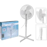 Excellent Electrics Standventilator Höhenverstellbar 3 Geschwindigkeiten Ø 40cm 45W Weiß Standventilator
