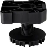 SOTECH 20er Set Möbelfuß Sockelfuß Stellfuß 55 mm | Schwarz Höhenverstellbar | Belastbar bis 500 kg | Komplett-Set inkl. Sockelgleiter und Sockelbefestigungsclips
