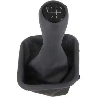 RECAMBO Schalthebel Schaltknauf, Schaltsack, Wahlhebel, Kappe für BMW 3er E30, 1982-1994, Plug & Play, Auto Schalthebel Schaltmanschette, mit Rahmen, grau grau Knauf + Sack 5 Gang