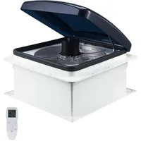 Vevor Wohnmobil-Lüfter, Dachventilator 12 V, leistungsstarker 10-Gang-Wendelüfter mit Fernbedienung, eingebauter Gleichstrommotor, elektrischer Deckel, passend für 35,6x35,6 cm große Dachöffnungen