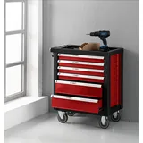 Werkstattwagen ca.77x47x90 cm, Rot, 6 Schubladen