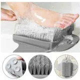 LaBlanc - Fußschrubberbürste, Fußmassagegerät, Duschbürste mit rutschfesten Saugnäpfen und weicher Fuß-Akupressur-Massagematte für die Fußpflege