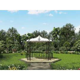 vente-unique Gartenpavillon 3 x 3 m Schwarz