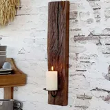 Chic Antique Wandkerzenhalter Grimaud Holz, 43 cm