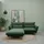 DOMO collection Eckcouch Polyester L-förmig 2-Sitzer Grün