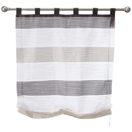 Home fashion SCHLAUFENRAFFROLLO QUERSTREIFEN SCHERLI GABI, 130 X 100 cm, 7, 79183-6007 Stein 130x100 cm