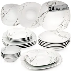 sänger Bilgola Marmor Tafelservice 24-tlg. weiß