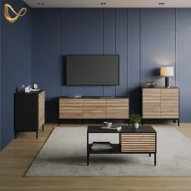 livinity® Aterno 80 x 81,2 cm Goldkraft Eiche/Anthrazit