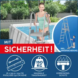 BESTWAY Power Steel Frame Pool Set 956 x 488 x 132 cm inkl. Sandfilteranlage