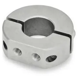 7072.1-48-B22-NI-A Geteilte Edelstahl-Stellringe, mit Anbau-Gewindebohrungen