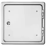 Upmann Kamintür Edelstahl 300 x 300 mm Silber