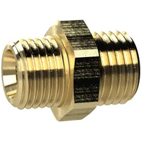 Riegler Doppelgewindenippel, metrisch, M5 a., M3 a., SW 7,