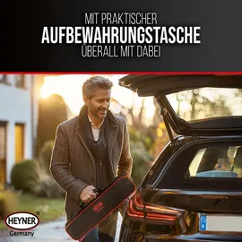Heyner HEYNER® Scherenwagenheber 1,5t für BMW, 108–385mm Hubhöhe, mit Ratsche und Gummiauflage für Wagenheber, inkl. Tasche für Autoheber und Zubehör, TÜV & GS